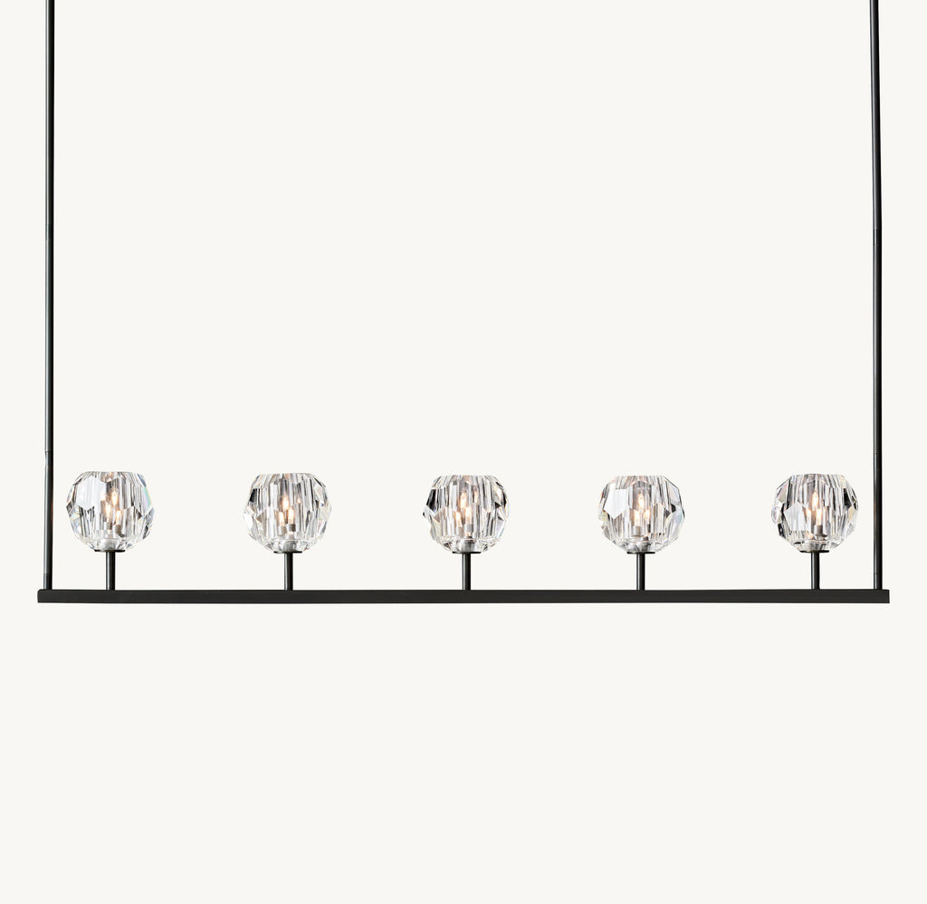 Heritage Boule De Cristal Clear Glass Linear Chandelier — view 2