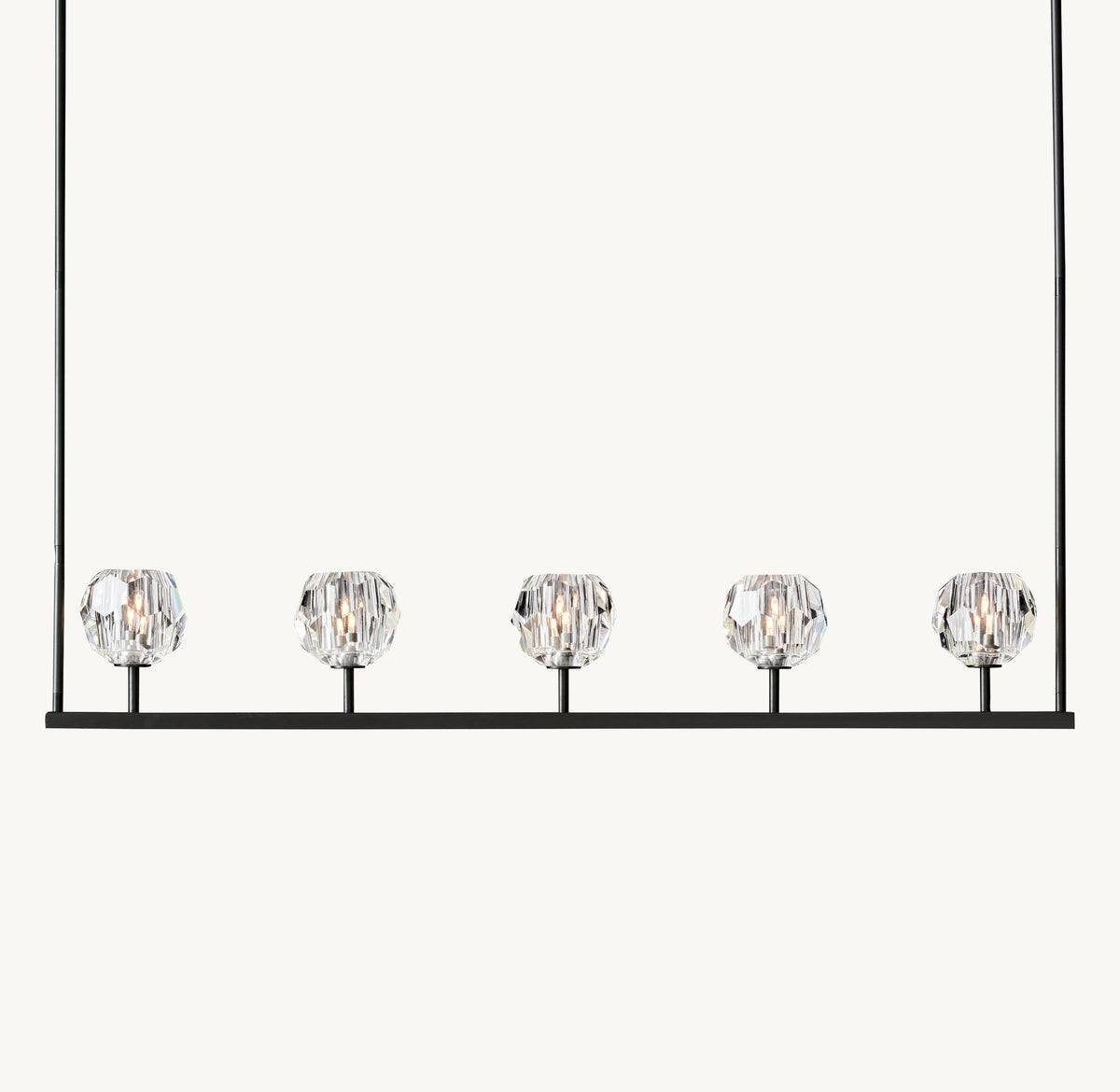 Heritage Boule De Cristal Clear Glass Linear Chandelier — view 2