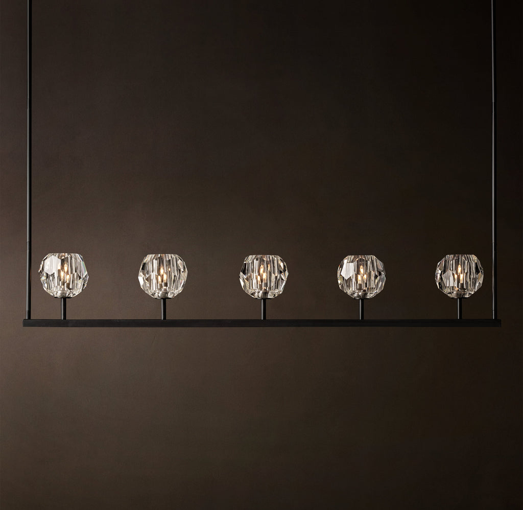 Heritage Boule De Cristal Clear Glass Linear Chandelier — view 4