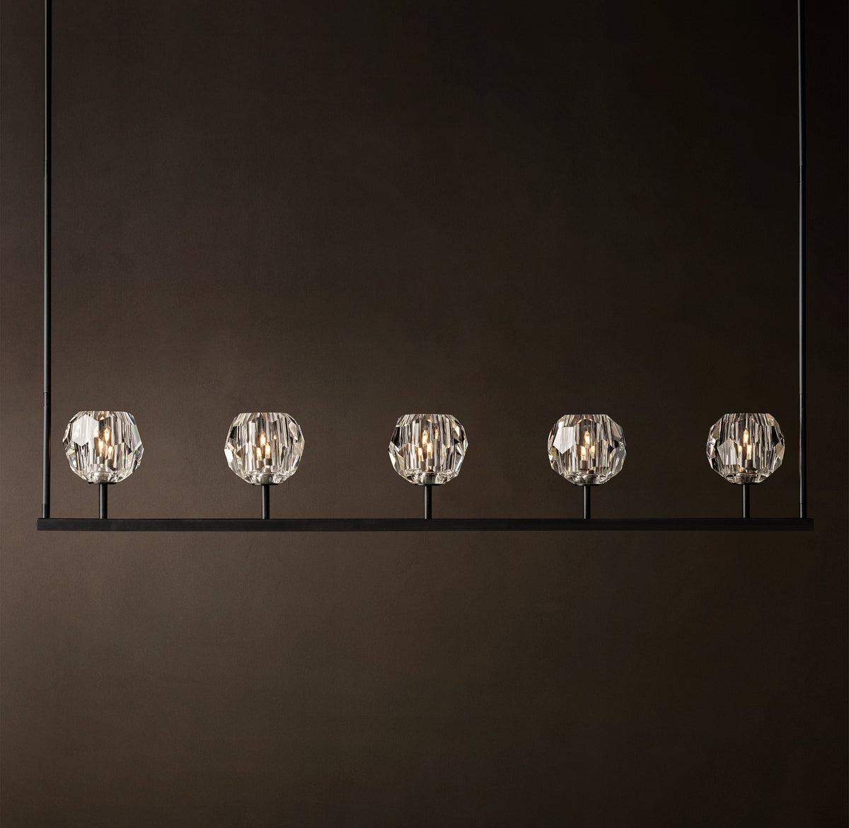 Heritage Boule De Cristal Clear Glass Linear Chandelier — view 4