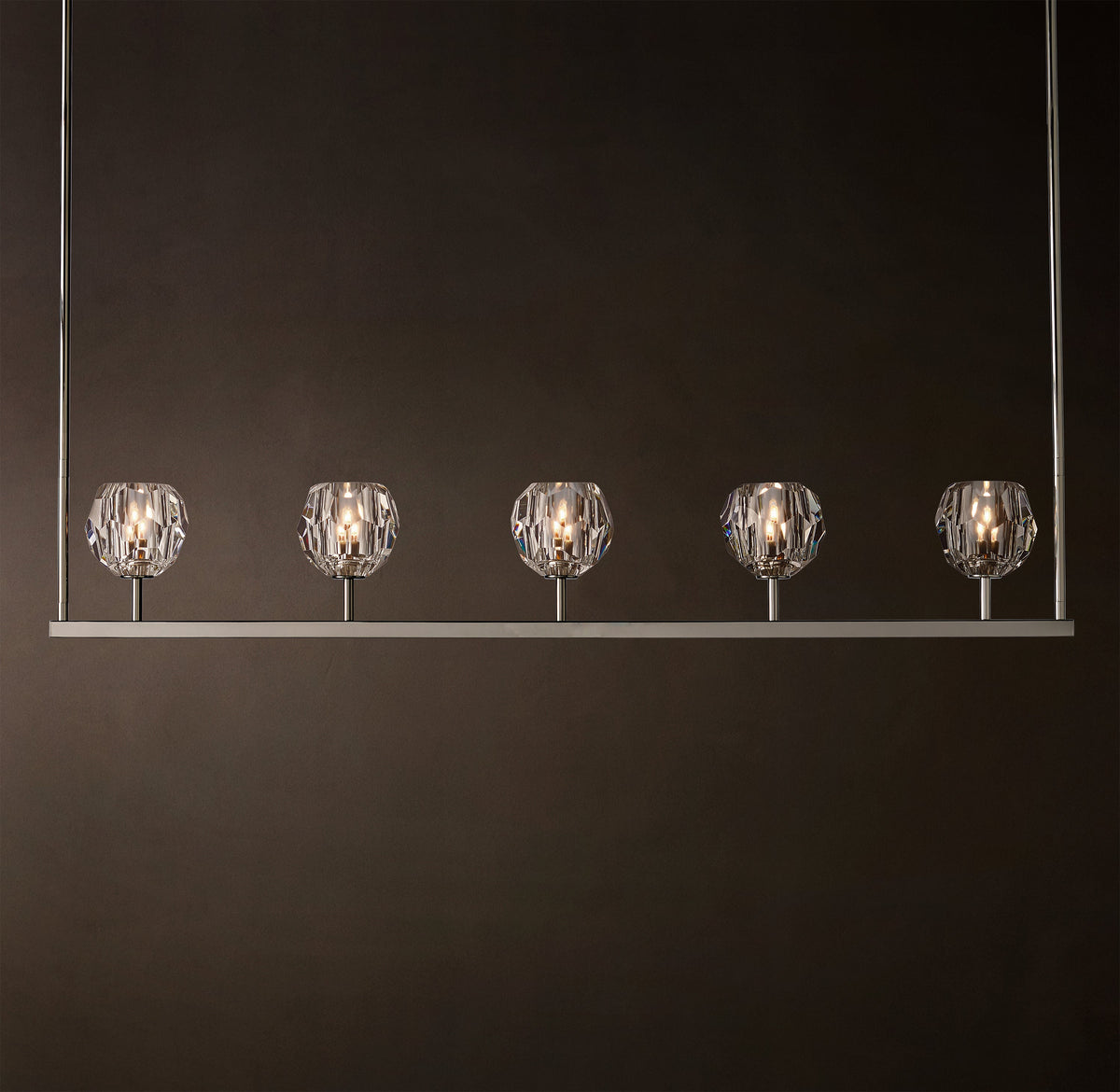 Heritage Boule De Cristal Clear Glass Linear Chandelier — view 2