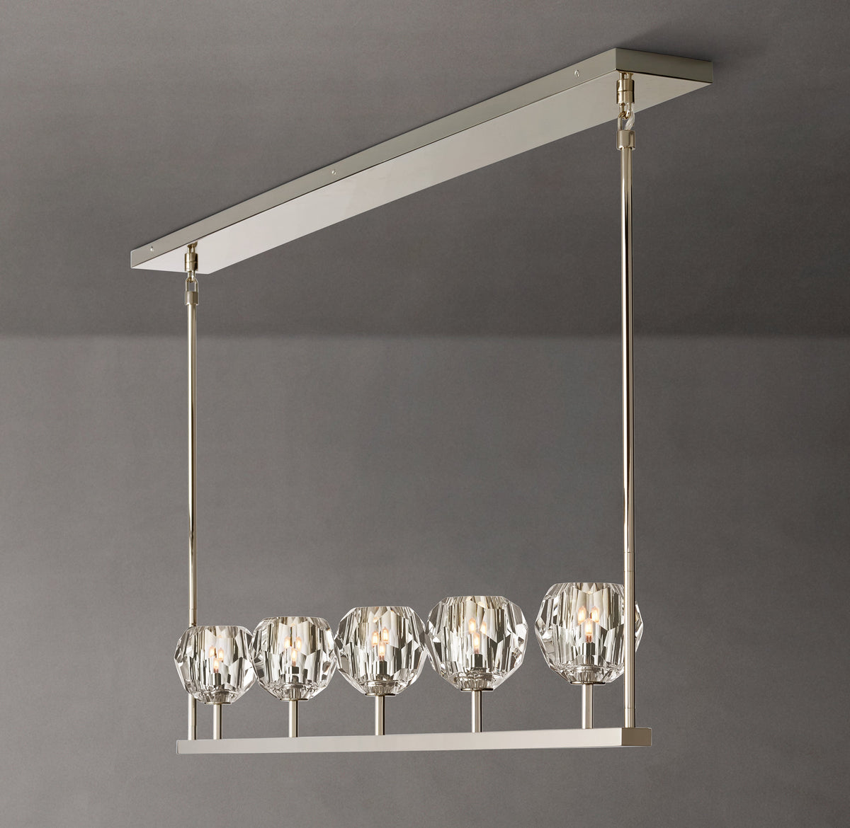 Heritage Boule De Cristal Clear Glass Linear Chandelier — view 4