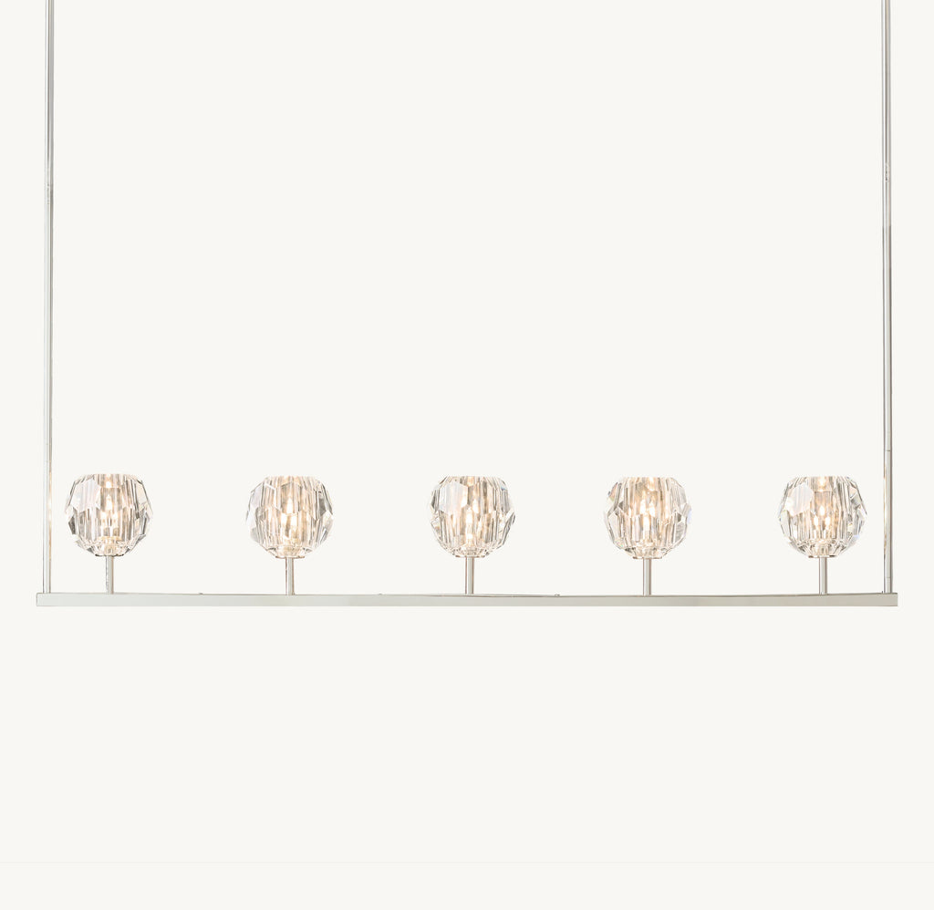 Heritage Boule De Cristal Clear Glass Linear Chandelier — view 5