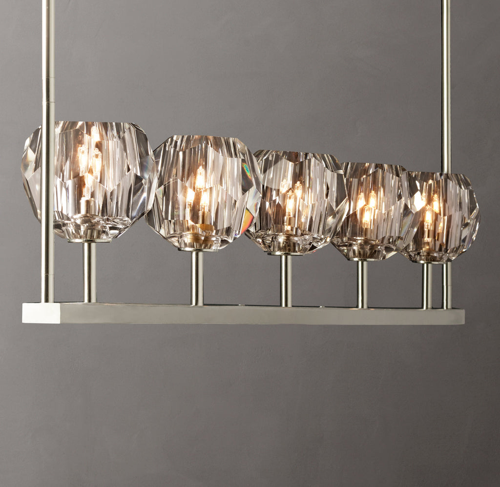 Heritage Boule De Cristal Clear Glass Linear Chandelier — view 6