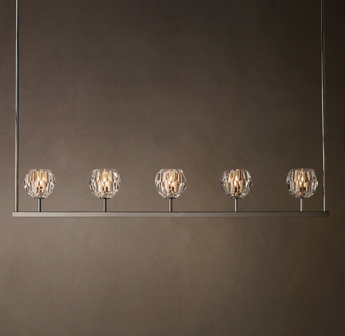 Heritage Boule De Cristal Clear Glass Linear Chandelier — view 7