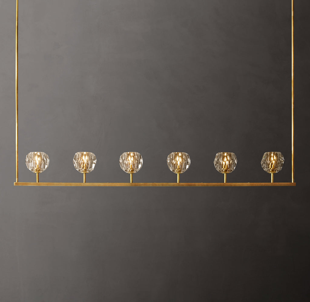 Heritage Boule De Cristal Clear Glass Linear Chandelier — view 1