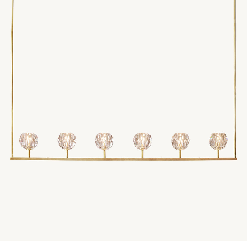 Heritage Boule De Cristal Clear Glass Linear Chandelier — view 2