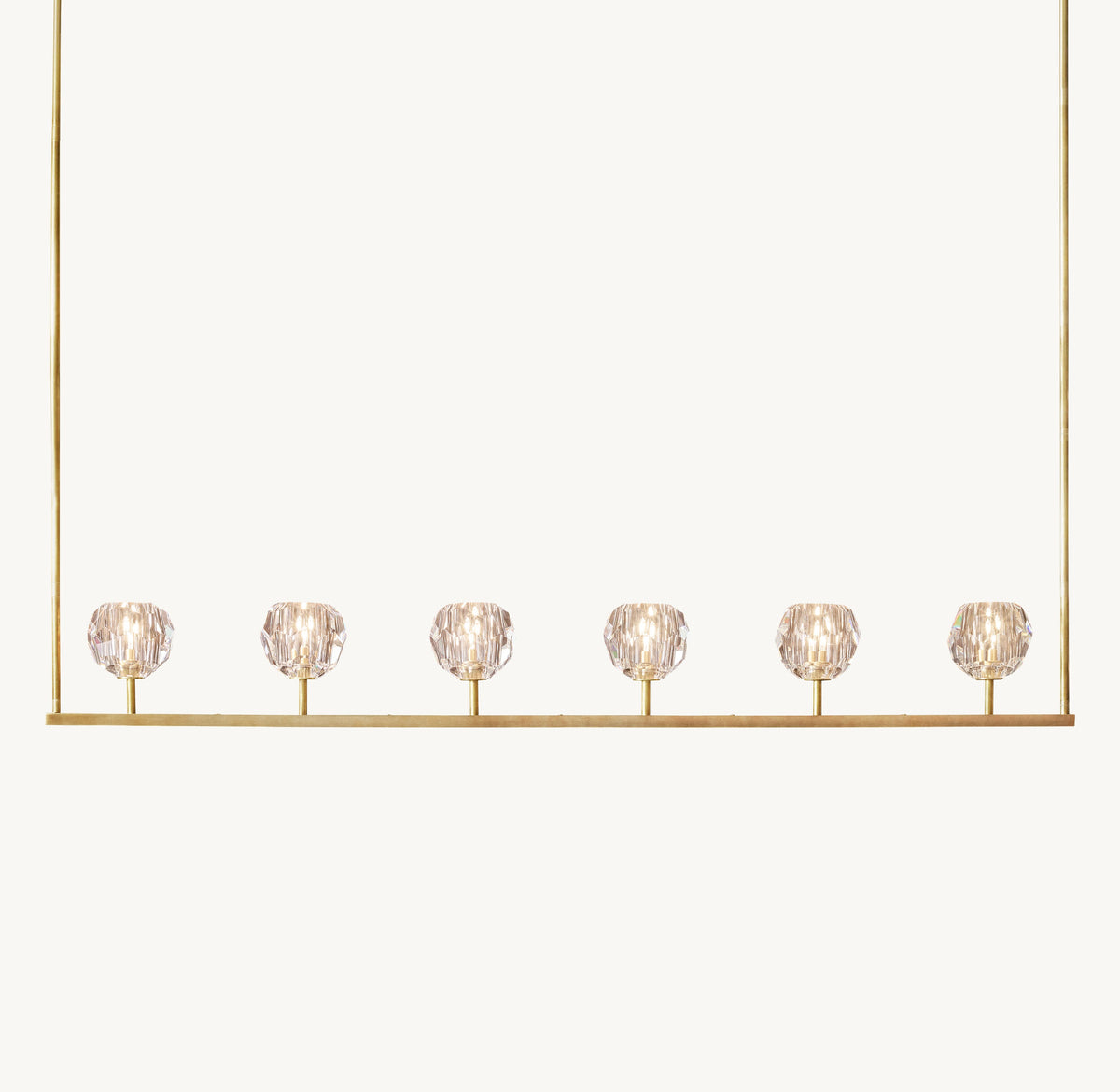 Heritage Boule De Cristal Clear Glass Linear Chandelier — view 2