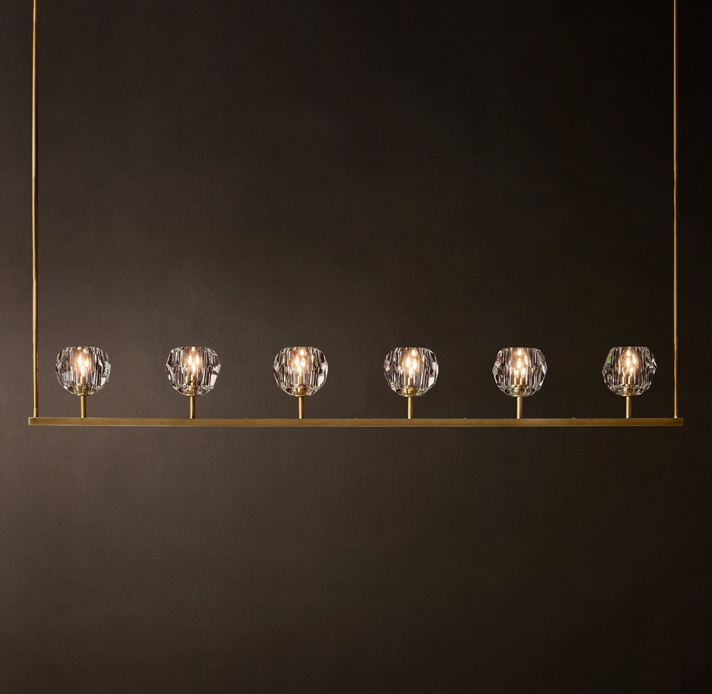 Heritage Boule De Cristal Clear Glass Linear Chandelier — view 3