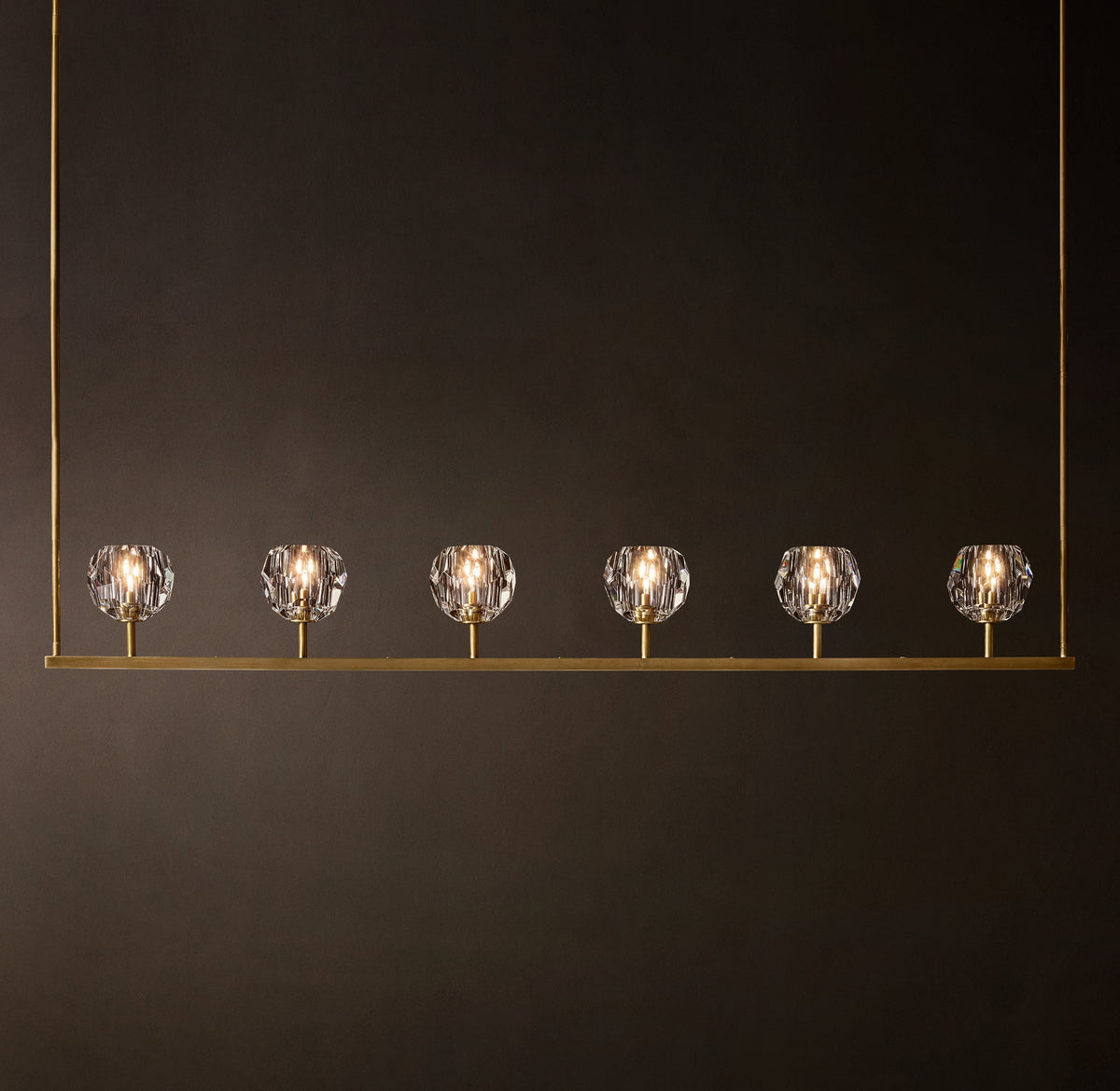 Heritage Boule De Cristal Clear Glass Linear Chandelier — view 3