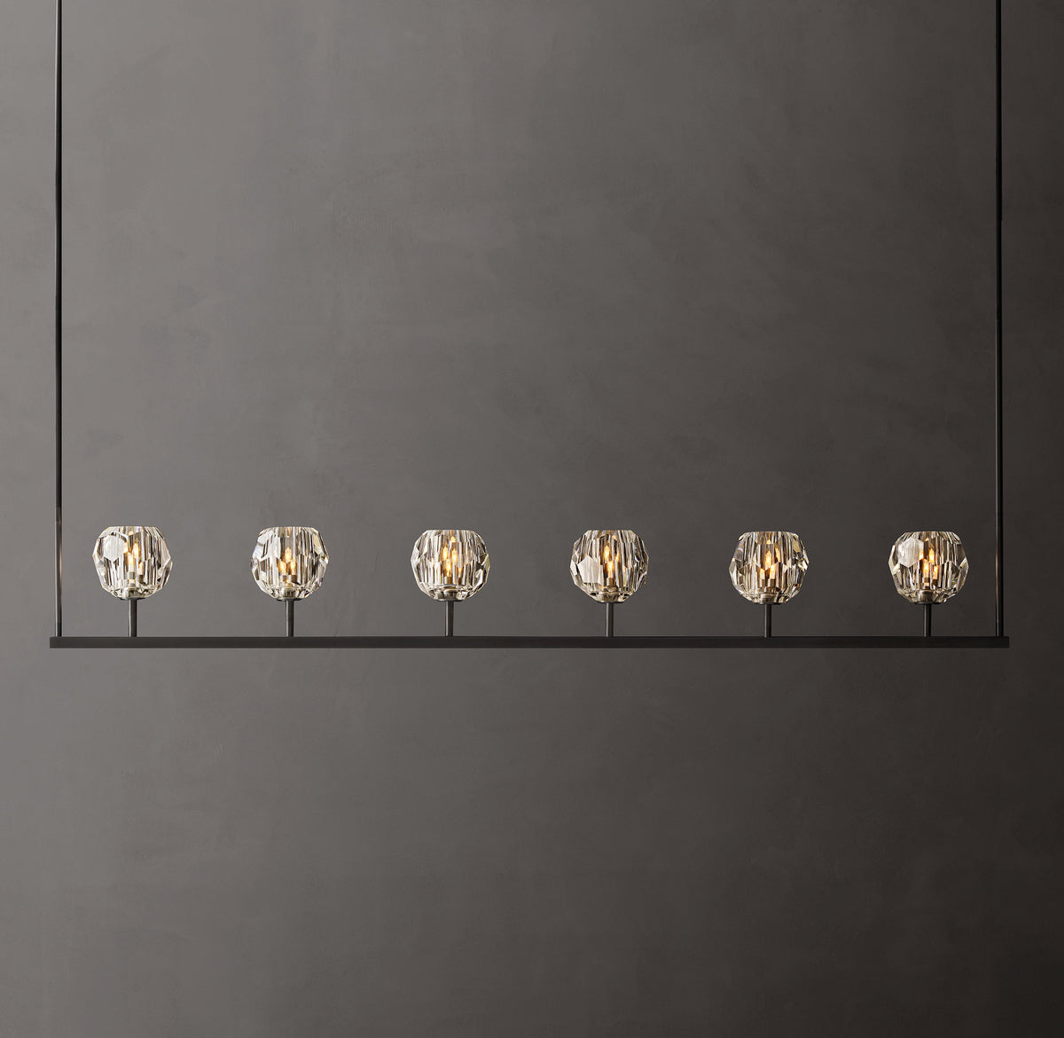 Heritage Boule De Cristal Clear Glass Linear Chandelier — view 1