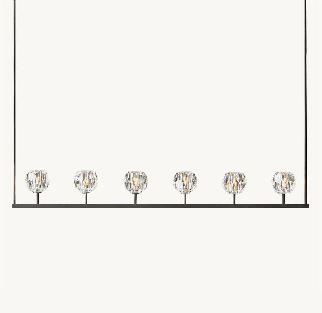 Heritage Boule De Cristal Clear Glass Linear Chandelier — view 2