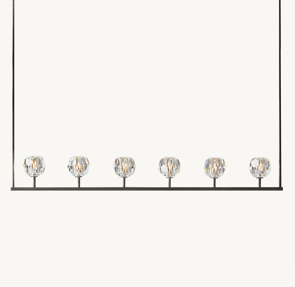 Heritage Boule De Cristal Clear Glass Linear Chandelier — view 2
