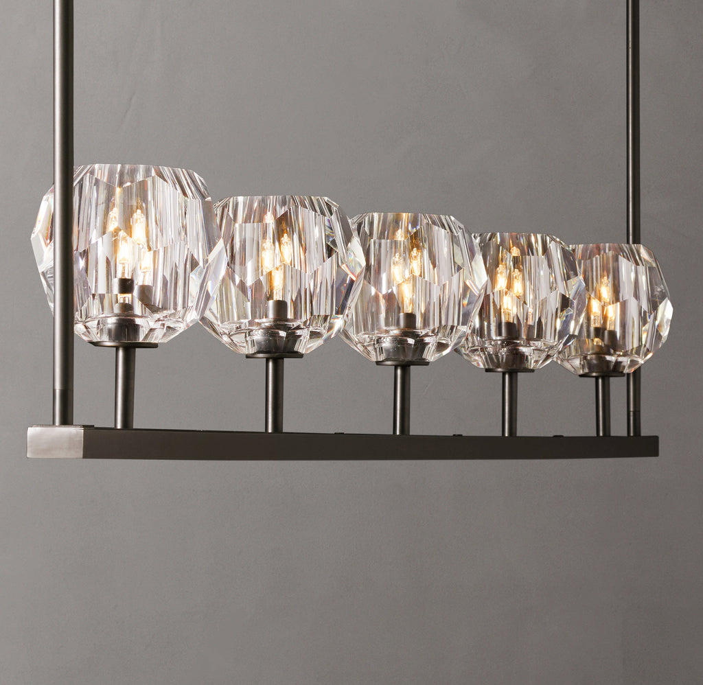 Heritage Boule De Cristal Clear Glass Linear Chandelier — view 4