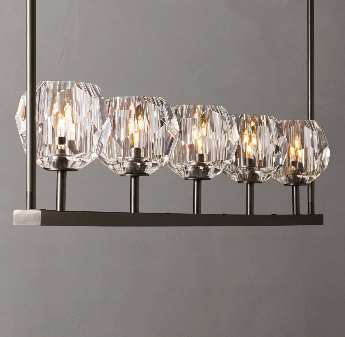 Heritage Boule De Cristal Clear Glass Linear Chandelier — view 4