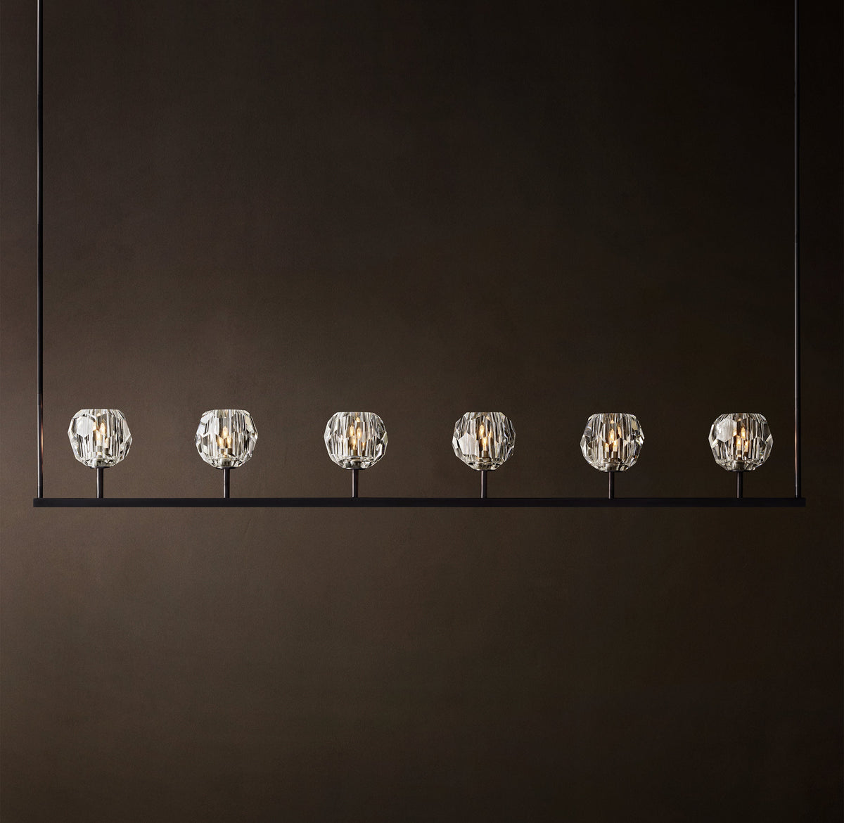 Heritage Boule De Cristal Clear Glass Linear Chandelier — view 5