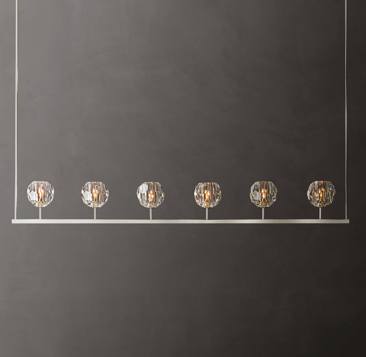 Heritage Boule De Cristal Clear Glass Linear Chandelier — view 1