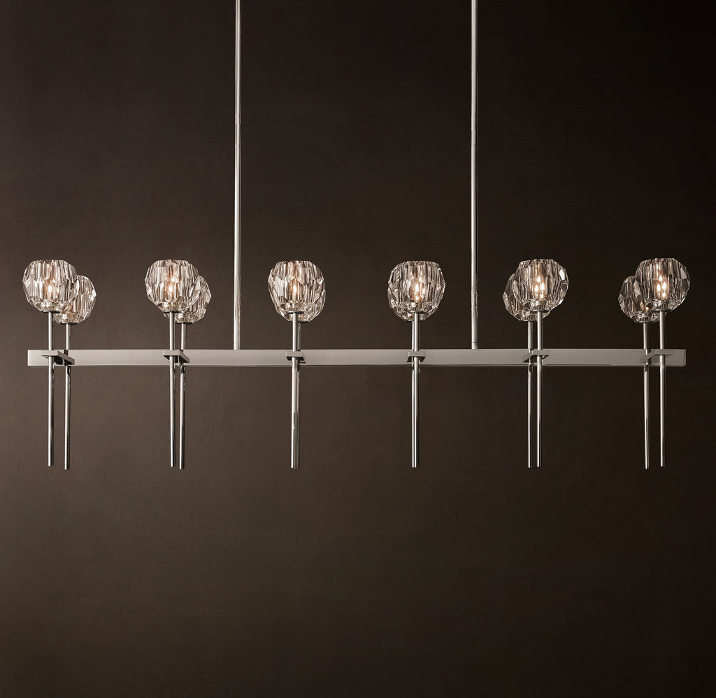 Heritage Boule De Cristal Clear Glass Double Linear Chandelier — view 4