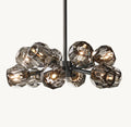 Heritage Boule De Cristal Smoke Glass Round Chandelier – 24" Bronze — view 1