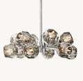 Heritage Boule De Cristal Smoke Glass Round Chandelier – 24" Polished Nickel — view 1