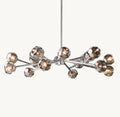 Heritage Boule De Cristal Smoke Glass Round Chandelier – 48" Polished Nickel — view 1