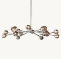 Heritage Boule De Cristal Smoke Glass Round Chandelier – 60" Polished Nickel — view 1