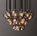 Heritage Boule De Cristal Smoke Glass Round Cluster Chandelier — view 1