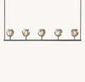 Heritage Boule De Cristal Smoke Glass Linear Chandelier — view 1