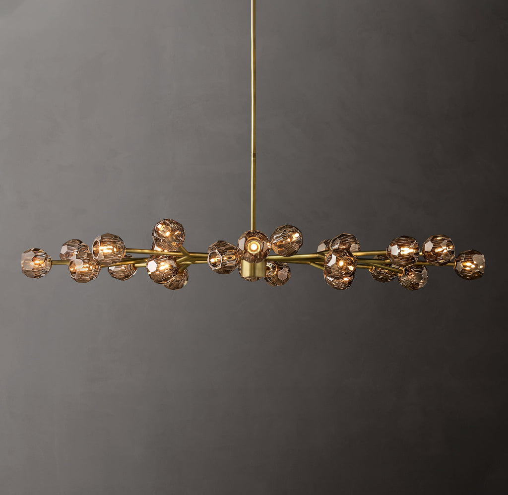 Heritage Boule De Cristal Smoke Glass Oval Chandelier — view 1