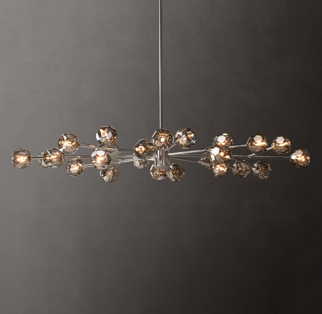 Heritage Boule De Cristal Smoke Glass Oval Chandelier — view 1