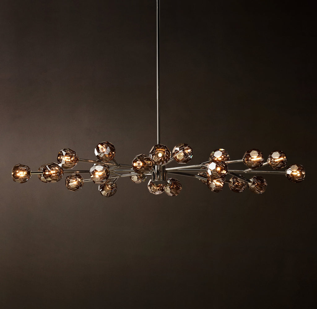 Heritage Boule De Cristal Smoke Glass Oval Chandelier — view 4