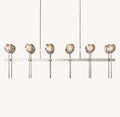 Heritage Boule De Cristal Smoke Glass Double Linear Chandelier — view 1