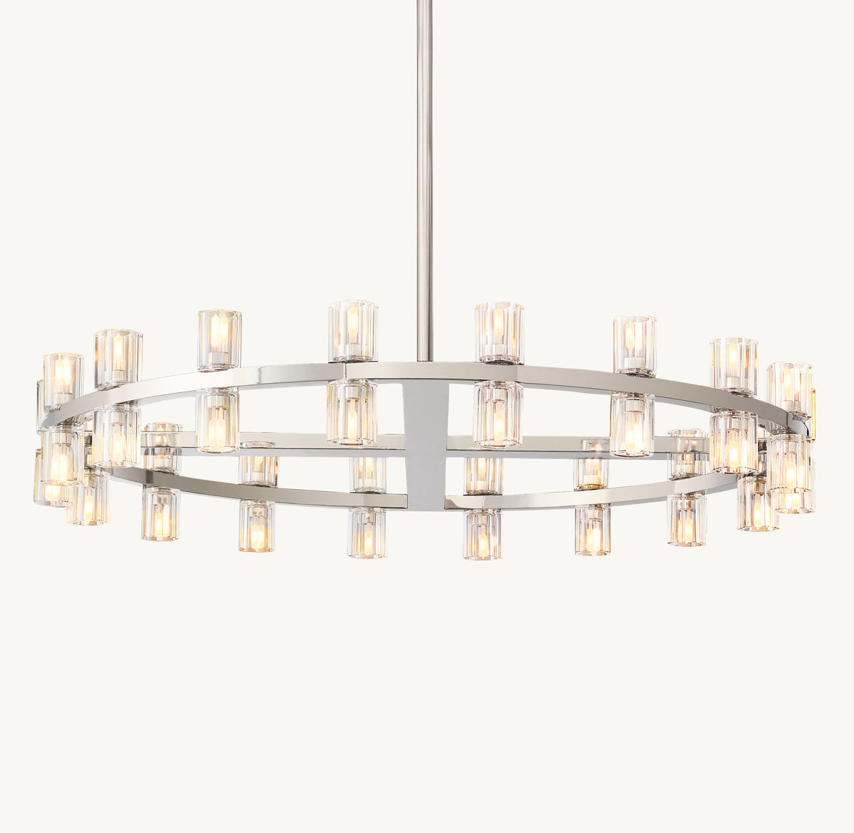 Artisan Arcachon LED Round Chandelier – 36" Polished Nickel — view 2