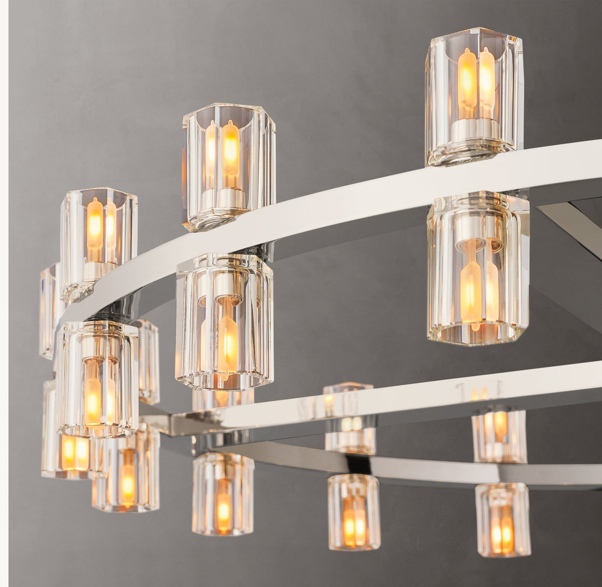 Artisan Arcachon LED Round Chandelier – 36" Polished Nickel — view 3