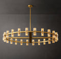 Artisan Arcachon LED Round Chandelier – 48" Lacquered Burnished Brass — view 1