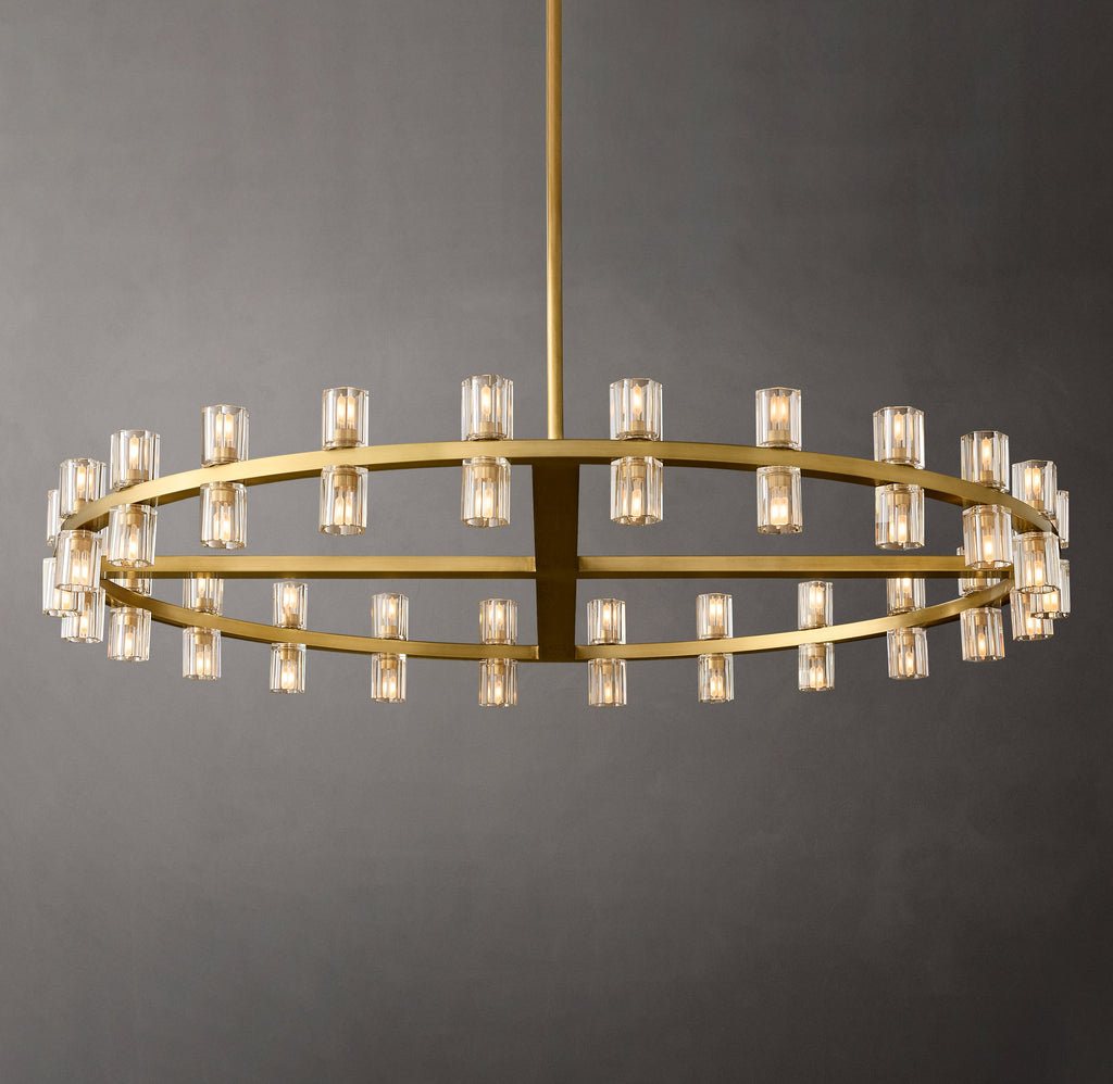 Artisan Arcachon LED Round Chandelier – 48" Lacquered Burnished Brass — view 2