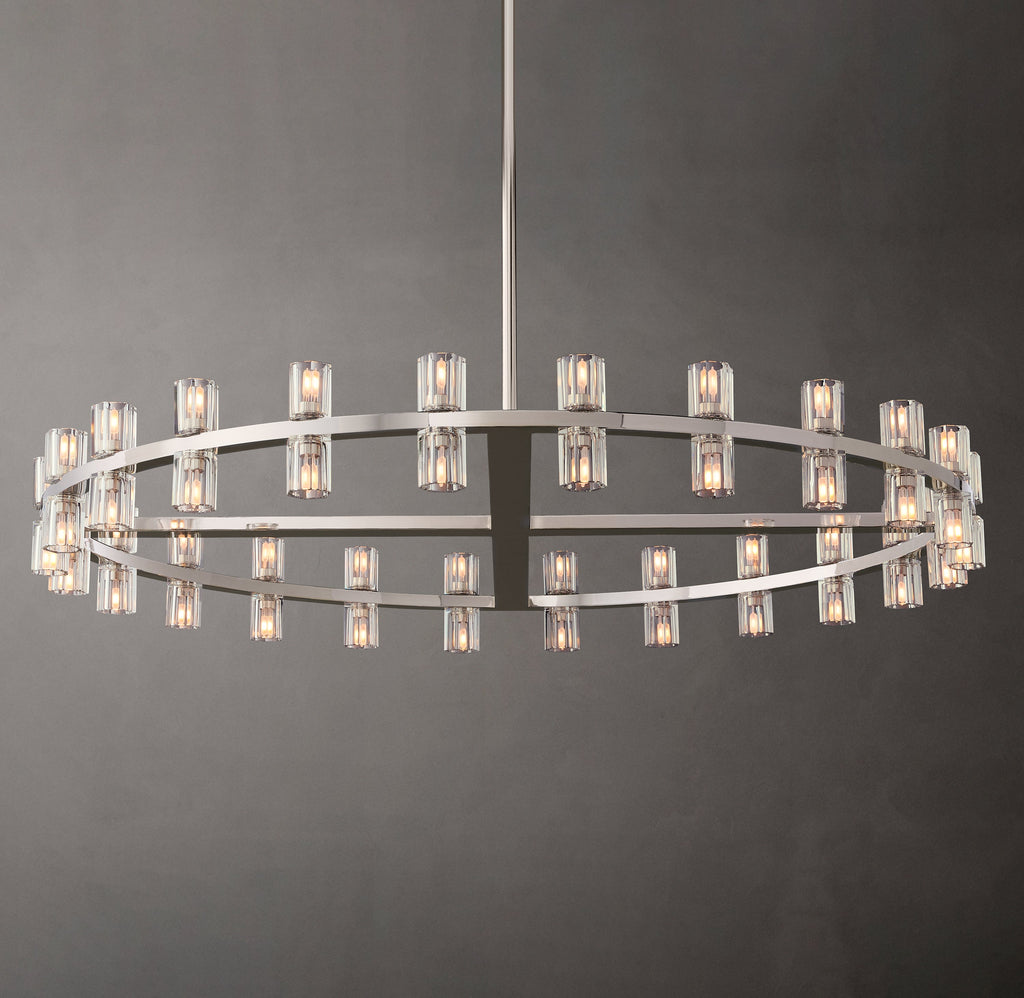Artisan Arcachon LED Round Chandelier – 48" Polished Nickel — view 2