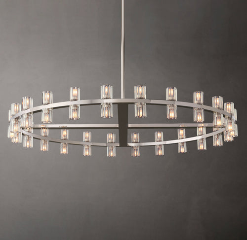 Artisan Arcachon LED Round Chandelier – 48" Polished Nickel — view 2