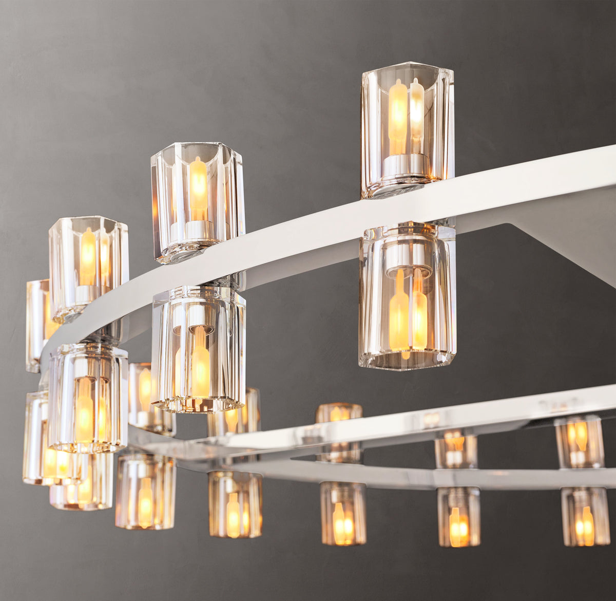 Artisan Arcachon LED Round Chandelier – 48" Polished Nickel — view 3