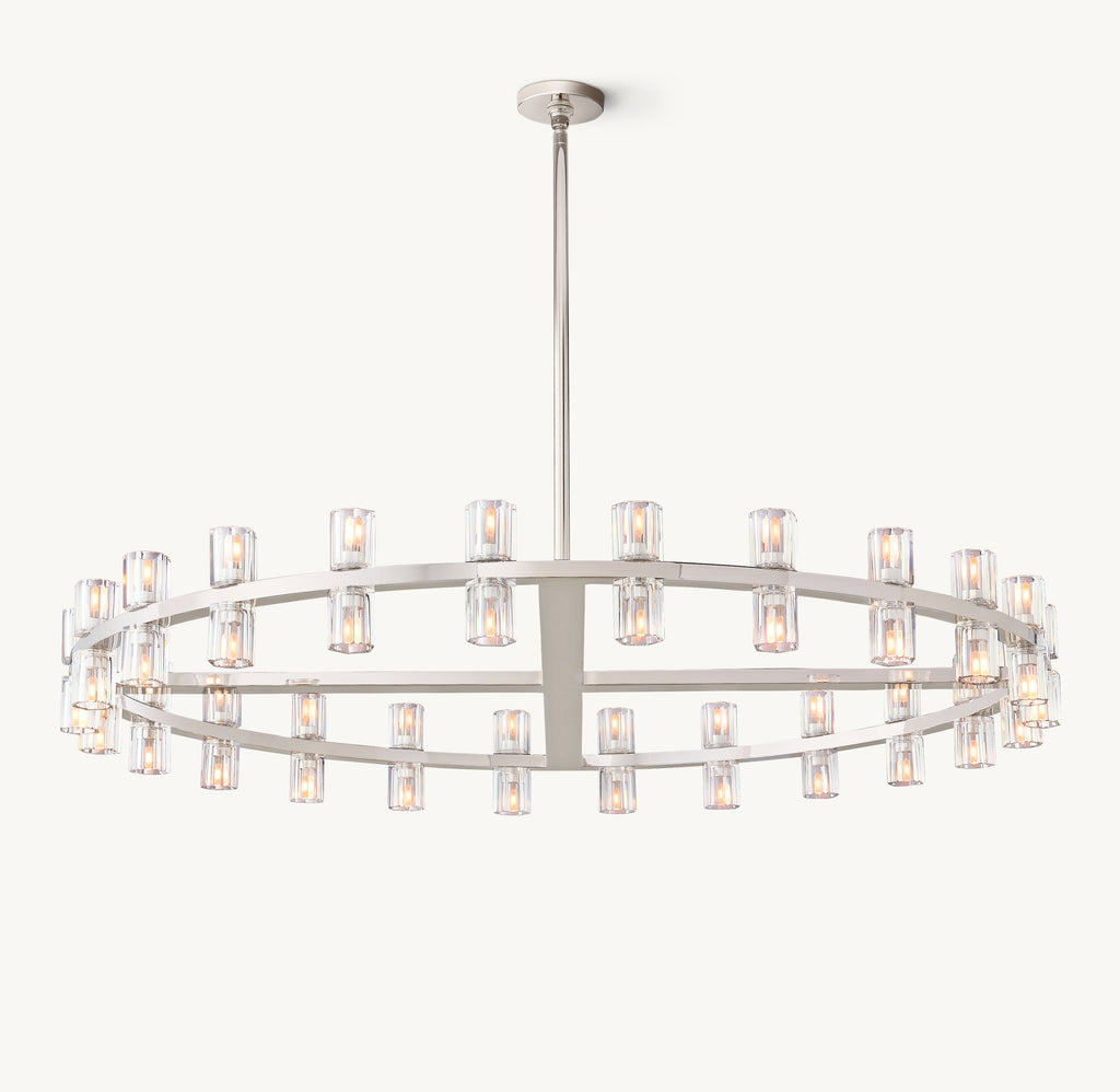 Artisan Arcachon LED Round Chandelier – 48" Polished Nickel — view 4