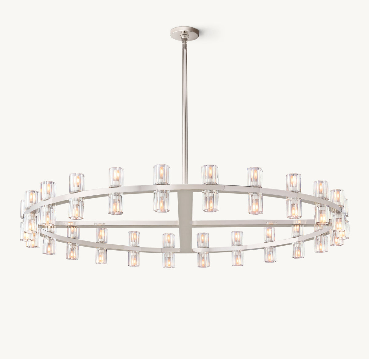 Artisan Arcachon LED Round Chandelier – 48" Polished Nickel — view 4