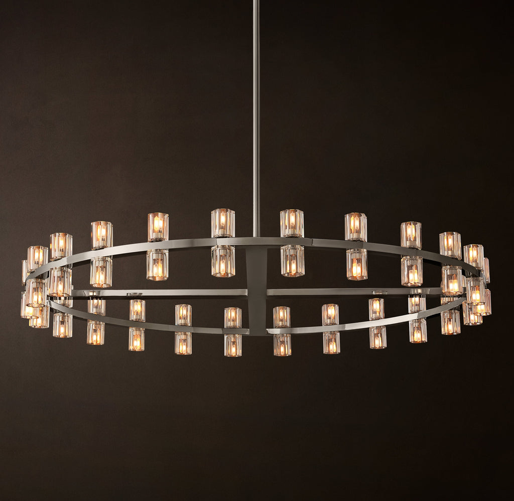 Artisan Arcachon LED Round Chandelier – 48" Polished Nickel — view 5
