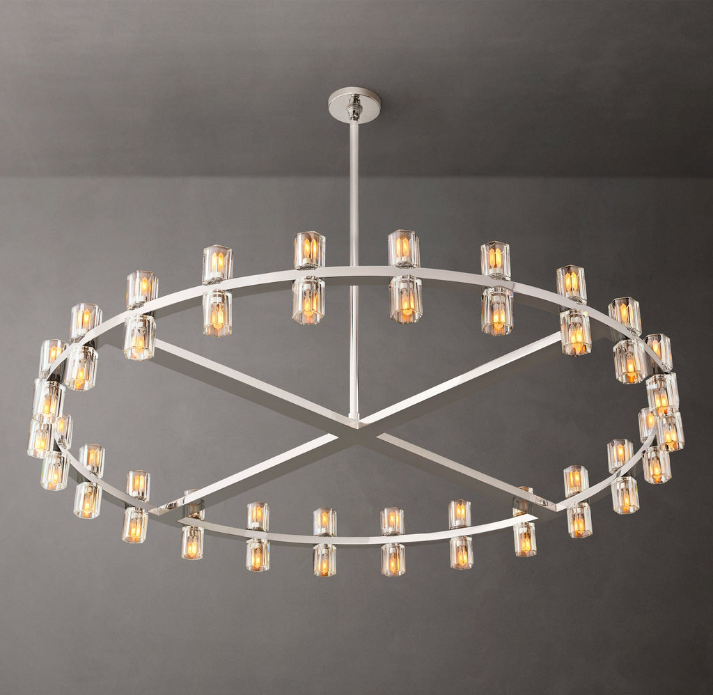 Artisan Arcachon LED Round Chandelier – 48" Polished Nickel — view 6