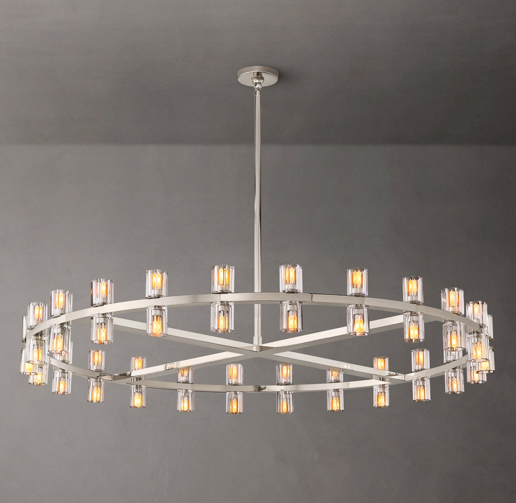 Artisan Arcachon LED Round Chandelier – 48" Polished Nickel — view 7