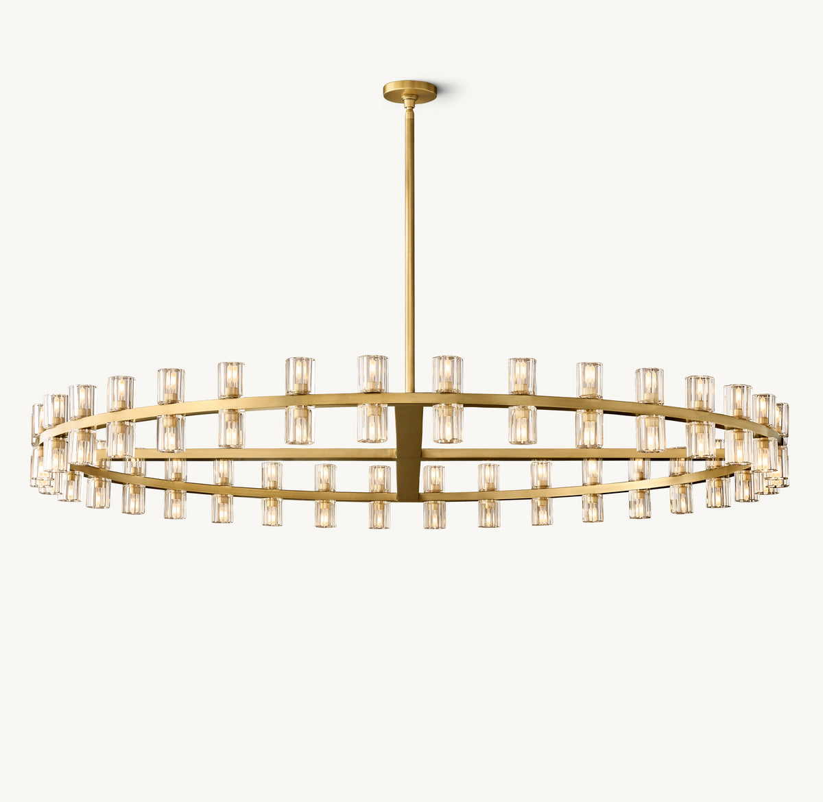 Artisan Arcachon LED Round Chandelier – 60" Lacquered Burnished Brass — view 2