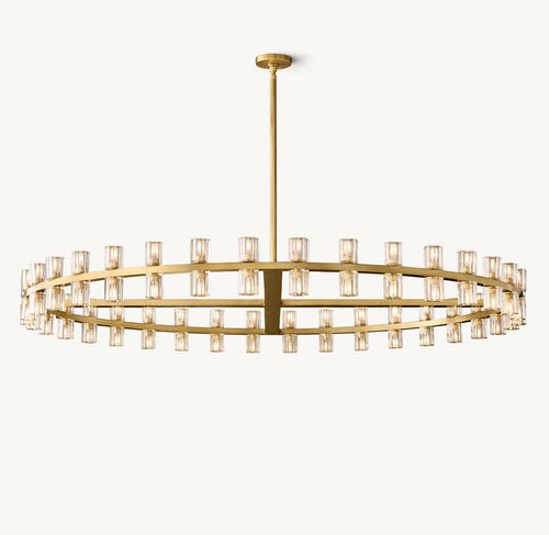 Artisan Arcachon LED Round Chandelier – 60" Lacquered Burnished Brass — view 2