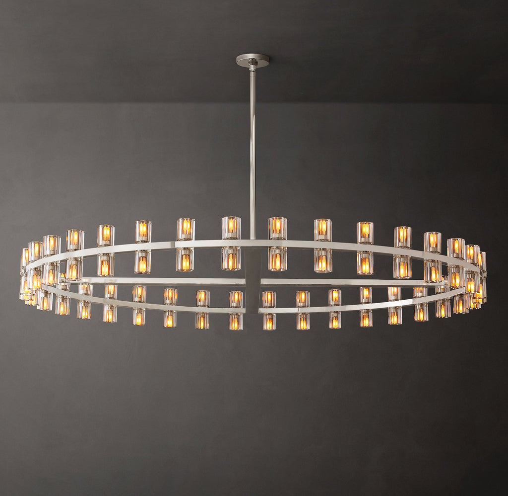 Artisan Arcachon LED Round Chandelier – 60" Polished Nickel — view 1
