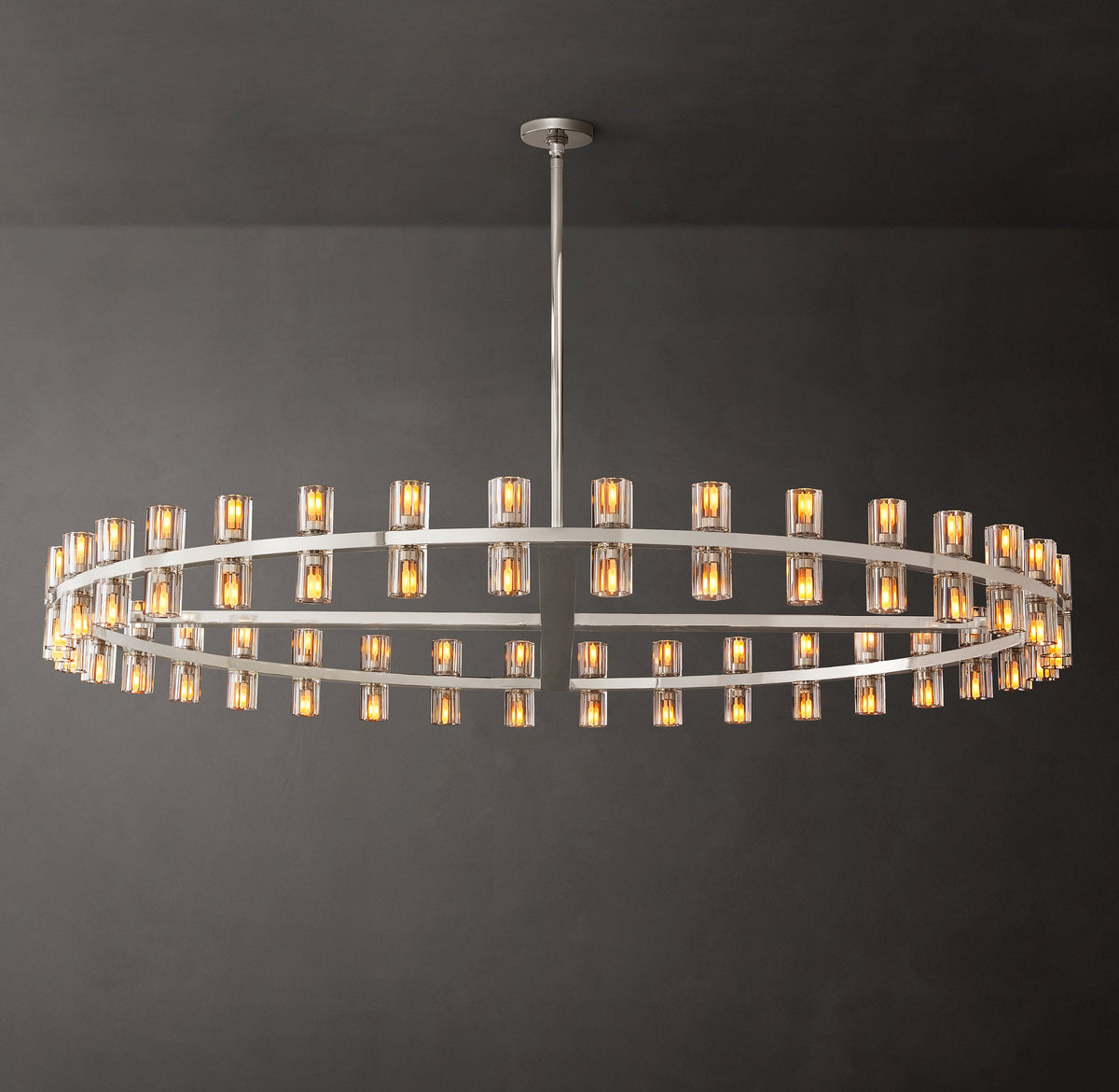 Artisan Arcachon LED Round Chandelier – 60" Polished Nickel — view 1
