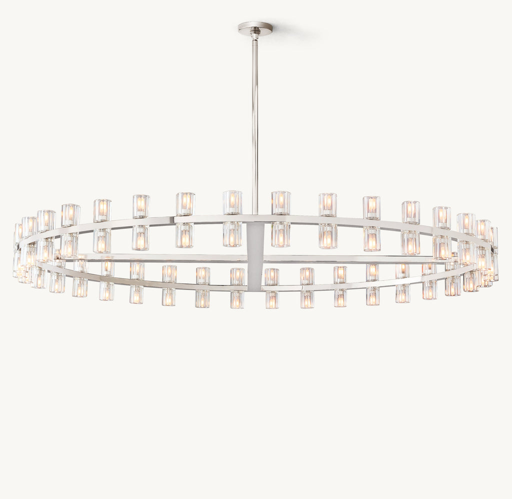 Artisan Arcachon LED Round Chandelier – 60" Polished Nickel — view 2