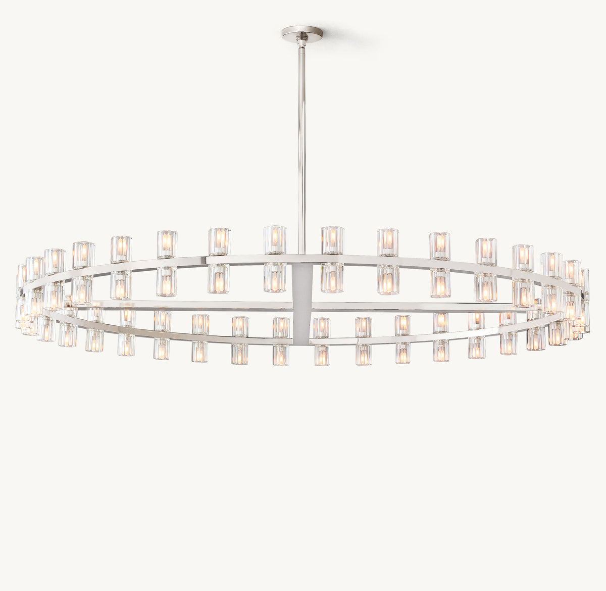 Artisan Arcachon LED Round Chandelier – 60" Polished Nickel — view 2